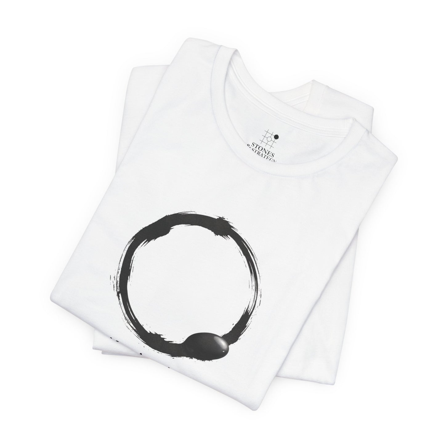 Go T Shirt Enso Zen T Shirt - The Divine Move (Kami no Itte) | Minimal Baduk Weiqi Strategy Shirt