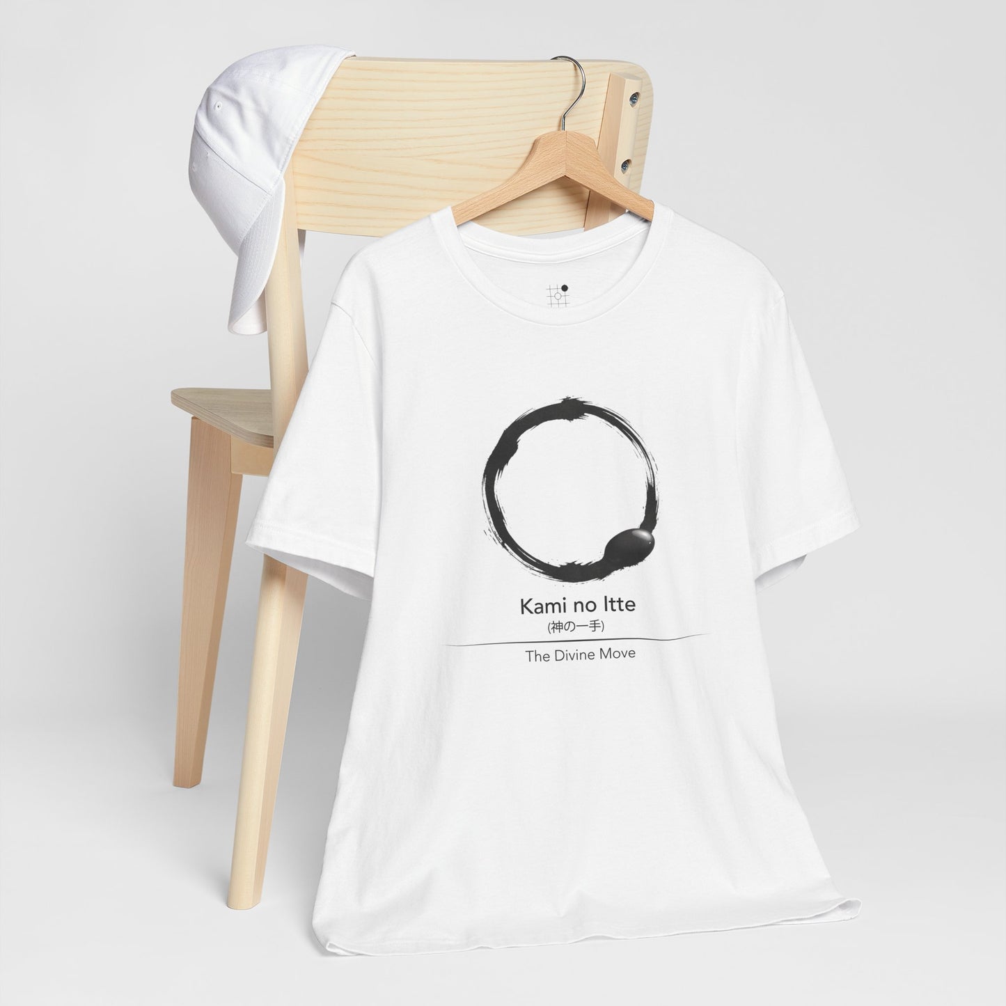 Go T Shirt Enso Zen T Shirt - The Divine Move (Kami no Itte) | Minimal Baduk Weiqi Strategy Shirt