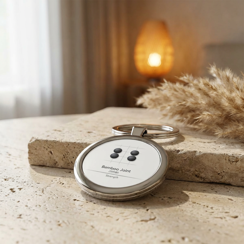 Bamboo Joint Keychain – Strength – Minimalist Go Design – Zen Strategy Gift