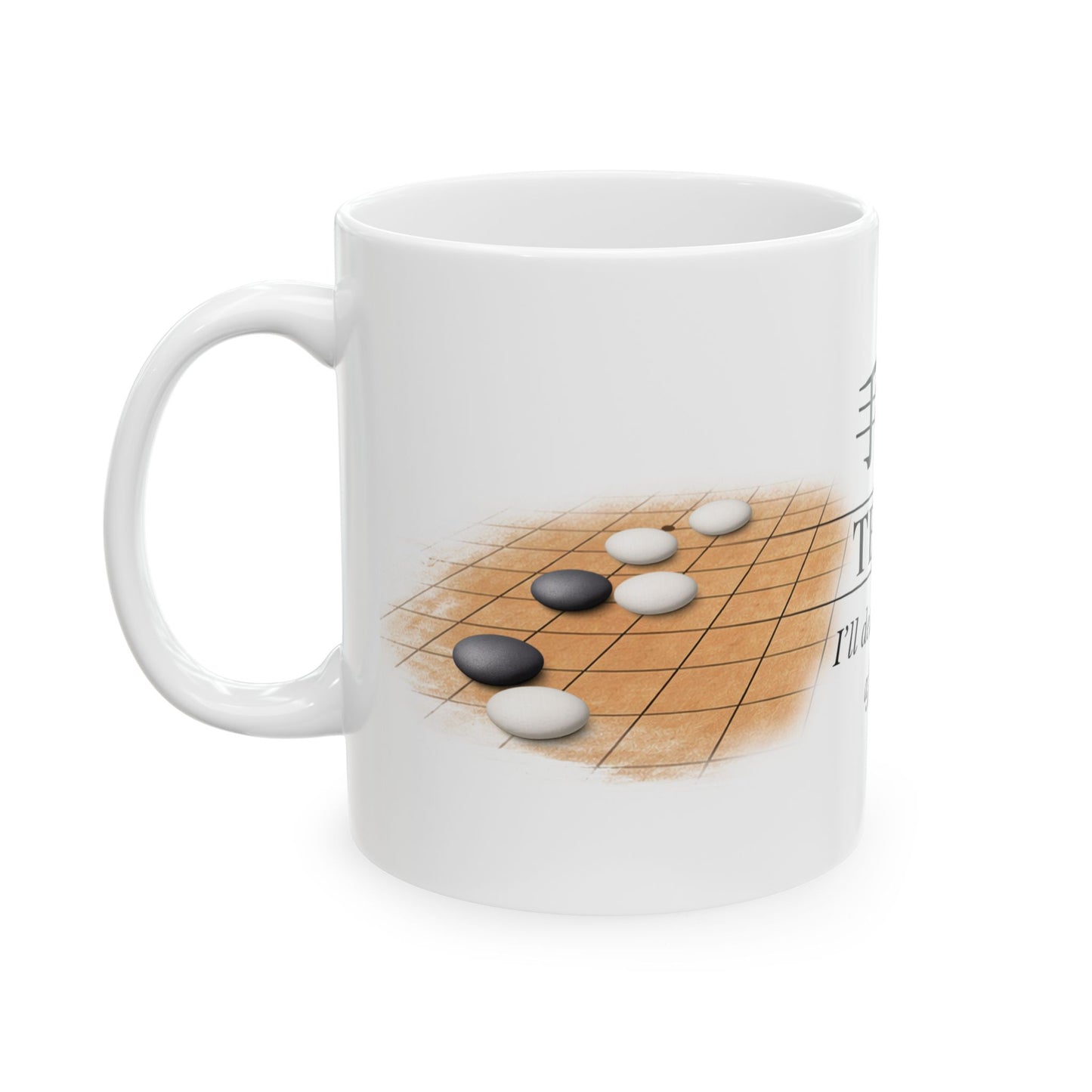 Tenuki Go Mug – “I’ll deal with that… after coffee” – Japanese Strategy Cup, Minimalist Zen Gift, Go Player Mug (11oz, 15oz)