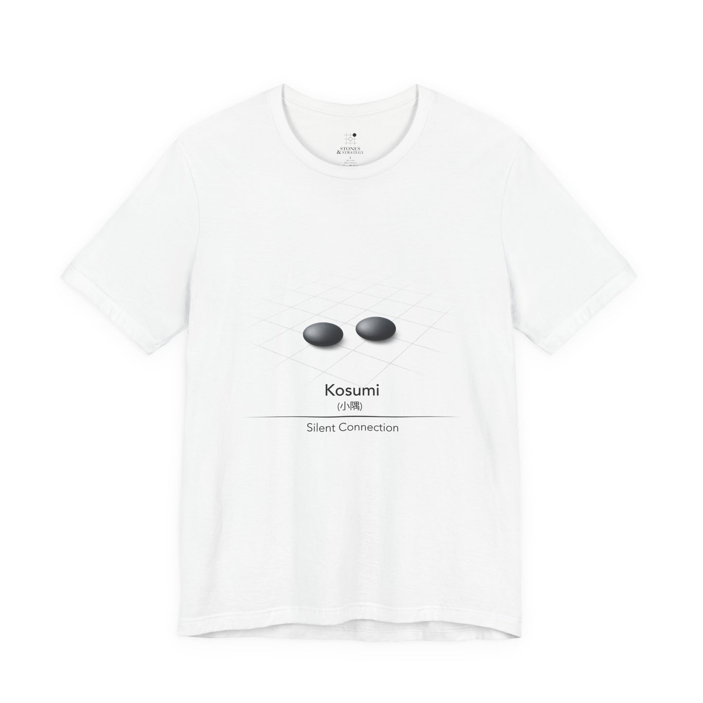 Go T Shirt Kosumi - Silent Connection | Minimal Baduk Weiqi Strategy Shirt